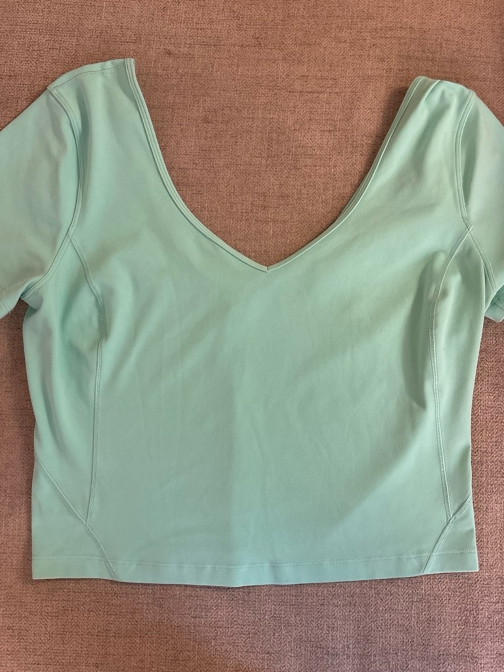 lululemon athletica Mint V-Neck Crop Top